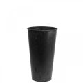 Stolní váza Váza Černá Plast Antracit Ø15cm V24cm