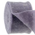Floristik24 Pot tape plstěná páska fialová s tečkami 15cm x 5m