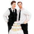 Floristik24 Dortová figurka mužský pár s dortem 16,5 cm
