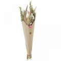 Kytice ze sušených květů tráva Phalaris slámové květy růžové 60cm 110g