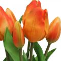 Floristik24 Umělý tulipán oranžová kytice umělých květin 38cm 7ks