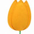 Floristik24 Plstěný květ tulipán žlutý V68cm