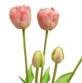 Floristik24 Tulipánová kytice růžová Real-Touch L43,5cm 5ks