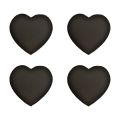 Floristik24 Valentýnské břidlicové srdce ozdobné srdce černé š16cm 4ks