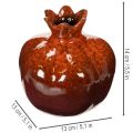 Keramická dekorace z granátového jablka, lesklá, 14 cm | Floristik24.cz