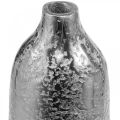 Floristik24 Dekorativní váza kovová tepaná váza na květiny stříbrná Ø9,5cm V41cm