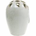 Floristik24 Keramická váza s krémem na obličej, béžová H13cm kameninový vzhled 1ks