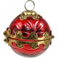 Floristik24 Vintage vánoční koule na otevírání sklenice červená zlatá Ø8cm sada 2 ks