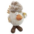 Floristik24 Vánoční figurky ptáček s kloboukem béžový 11,5x8x14cm 2ks