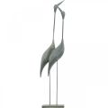 Floristik24 Pár ptáčků, kovová dekorace, vodní ptactvo Stříbro, praná bílá V74cm