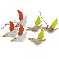 Floristik24 Deco ptáci dřevo na zavěšení ptačí jarní dekorace 10,5cm 6ks