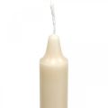 Floristik24 PURE voskové svíčky tyčinkové svíčky krémové Sahara 250/23mm přírodní vosk 4 kusy