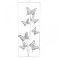 Floristik24 Butterfly Vising Art Spring Metal Wall Art Shabby Chic White Silver V47,5cm