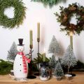 Floristik24 Vánoční dekorace, sněhulák se šálou, kovová dekorace na zimu V33cm