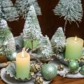 Floristik24 Vánoční dekorace zasněžená spona Zelená H13/19cm 4ks
