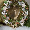 Floristik24 Vánoční přívěsek dekorace parohy Vánoční ozdoby na stromeček 7cm 8ks
