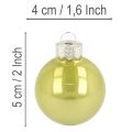 Sada vánočních ozdob na stromeček, barevné vánoční ozdoby, lesklé, 40 mm, 24 kusů | Floristik24.cz