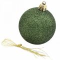Floristik24 Vánoční koule, adventní dekorace, ozdoby na stromeček oranžová / zlatá / zelená Ø5,5cm plast 10ks