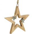 Floristik24 Vánoční hvězda k zavěšení Hvězda dřevěná dekorace Vánoce V22cm