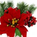 Floristik24 Vánoční hvězda v červeném květináči umělé H11cm