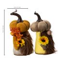 Podzimní figurka dýňového trpaslíka se slunečnicí a vousy 16cm 2ks | Floristik24.cz