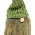 Floristik24 Gnome s vlněným kloboukem zelený 21cm 2ks