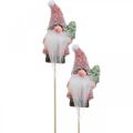 Floristik24 Dekorativní trpaslík Santa Claus ozdobné špunty vánoční 10cm 4ks