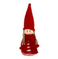 Floristik24 Gnome girl 12cm červená, bílá 6ks