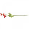 Floristik24 Umělý červený květ vlčího máku se 4 květy máku V60cm