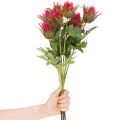 Umělá větvička červeného bodláku na dekoraci, 67 cm, 3 kusy | Floristik24.cz