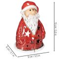 Dekorativní figurka Santa Clause jako svíčka na čajové svíčky s hvězdami, dekorace na stůl, 15 cm | Floristik24.cz