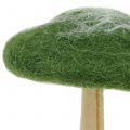 Floristik24 Dekorativní houbové dřevo / plsť zelená 8cm - 15cm 4ks