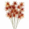 Floristik24 Xanthium umělá květina podzimní dekorace pomeranč 6 květů 80cm 3ks