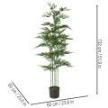 Umělý bambusový strom, zelený, 132 cm, pokojová rostlina | Floristik24.cz