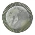 Floristik24 Dekorativní talíř zinkový talíř kovový talíř antracitově zlatý Ø17cm
