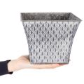 Zinkový hrnec s diamantovým vzorem, V15 cm | Floristik24.cz