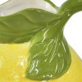 Floristik24 Citronová váza keramická dekorativní džbán citrónově žlutá V18,5cm