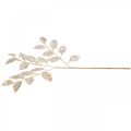 Floristik24 Ozdobná větev zlatá a třpytivá Vánoční dekorace větev třpytky 65cm