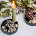 Floristik24 Cypřišové šišky přírodní, vánoční dekorace, zlacené řemeslné šišky Ø2–3cm V2,5–3,5g 330g
