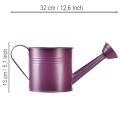 Dekorativní konev na zalévání, fialový kovový květináč, Ø13,5 cm V12,5 cm | Floristik24.cz