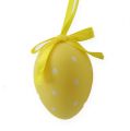 Floristik24 Dekorativní velikonoční vajíčka žlutá, bílý zadek. 6,5 cm 12ks
