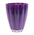 Floristik24 Skleněná váza &quot;Bloom&quot; fialová Ø14cm H17cm