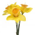 Umělé narcisy hedvábné květy žluté narcisy 40cm 3ks