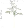 Umělá větvička starček (Senecio), složitě vyrobená, 45 cm, 3 kusy | Floristik24.cz