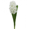 Floristik24 Hedvábné květy hyacint bílé 33cm