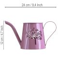 Kovová dekorativní konvice na zalévání, design růžové pampelišky, 12 cm, 2 kusy | Floristik24.cz