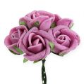 Floristik24 Mini pěnové růže Ø1,5cm fialové 72ks