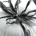 Floristik24 Rafiová stuha černá stříbrná dárková stuha dekorační stuha 200m