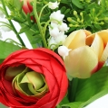 Floristik24 Kytice ranunculus, kytice tulipánů, červená