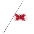 Floristik24 Motýl na tyči 8cm růžový